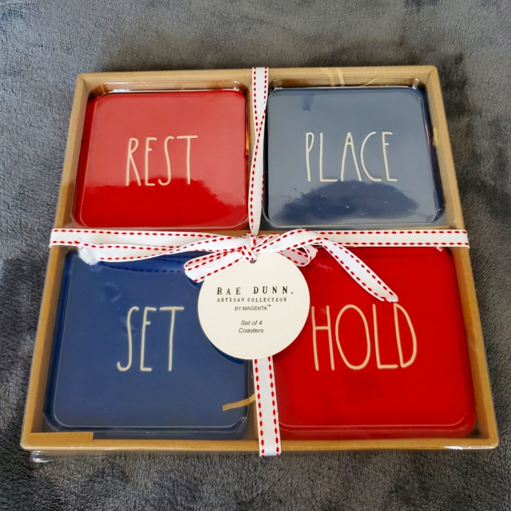 RAE DUNN | Patriotic Coaster Set